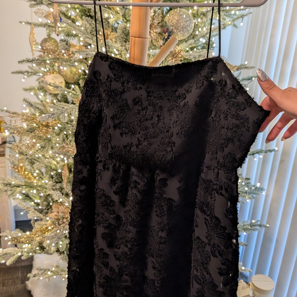 Nordstrom Elegant Black Textured Dress